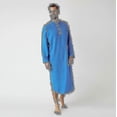 thumbnail image 2 of Pyjama Musulman en Coton : Chemise de Nuit Douce une Pièce pour Hommes, Longue Robe de Pyjama Unie Hk, 2 of 4