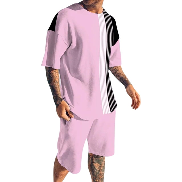 WILLBEST Pantalones Cortos Deportivos para Hombre, Estilo Casual de Playa, Estilo Deportivo, Estampados, de Manga Corta
