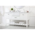 thumbnail image 3 of Elegant Decor Clement 60" Aluminum MDF Single Bathroom Vanity in White, 3 of 3