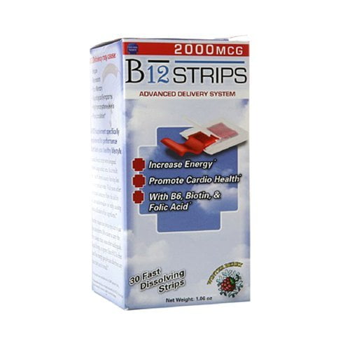 Essential Source Vitamin B12 Strips with B6 and Biotin, 2000 mcg, 30 Count