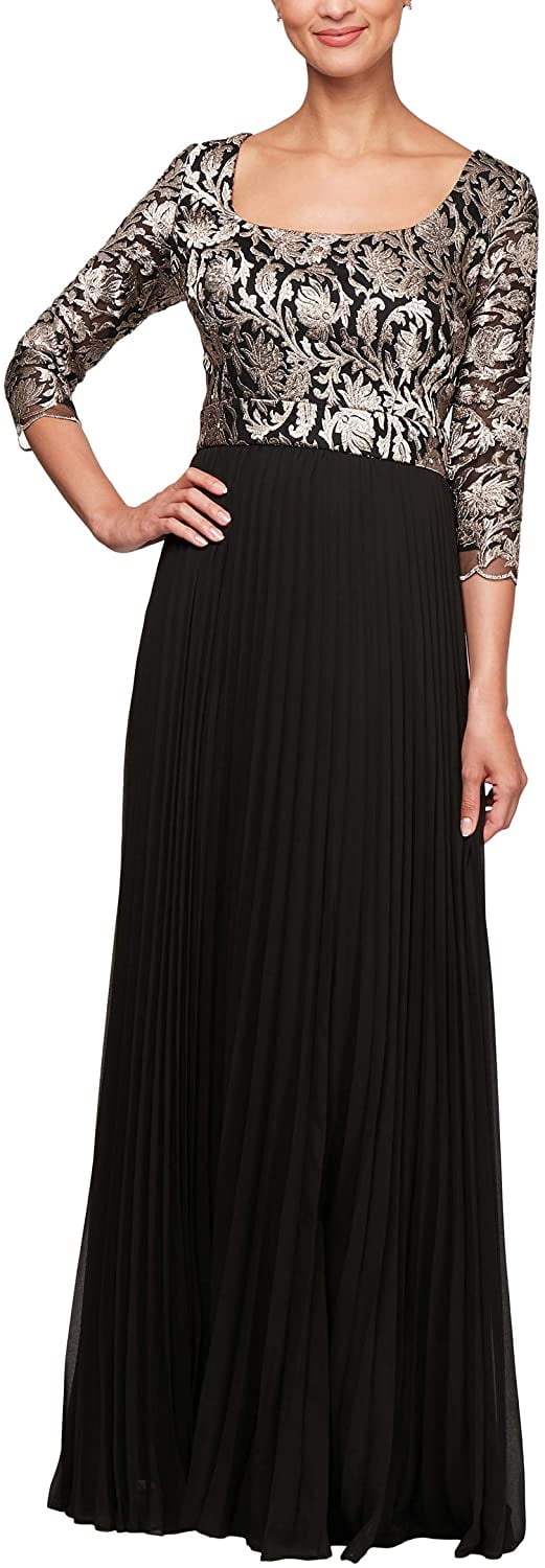 alex evenings illusion sweetheart gown