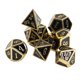 thumbnail image 5 of Juego De Dados De Aleación De Zinc, Dados De Metal De 7 Piezas De Larga Duración Para El Club Para El Juego De Mesa ANGGREK Oro Negro, 5 of 8