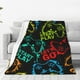 thumbnail image 1 of Fotbe Play Game Start Manta de Franela Acolchonada con Estampado, Súper Suave y Esponjosa, Extra Grande para Sofá, Cama, Uso Todo el Año-50"x40", 1 of 7