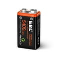 thumbnail image 4 of EBL 2-Pack USB Rechargeable 9V 6F22 LI-ion Batteries 5400mWh Lithium Battery ( no Micro Charging Cable), 4 of 10