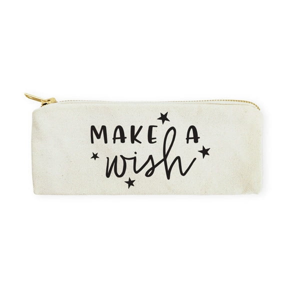 Make a Wish Cotton Canvas Pencil Case and Travel Pouch