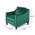 thumbnail image 3 of GDF Studio Sonny Contemporary Velvet Club Chair, Green and Dark Brown, 3 of 8