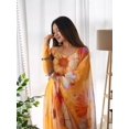 thumbnail image 4 of Soft Fabric Floral Printed Gown Set With Full Sleeves For Women's Party Wear, 4 of 9