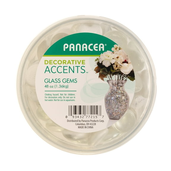 Pearl Matte Metal Glass Gems 48 oz. Jar