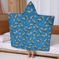 thumbnail image 5 of Cartoon Construction Vehicles Road Signs Hooded Bath Towel，60"x35" for Ages 3 To 12 Kids, Quick Dry Lightweight Soft Microfiber Hood Beach Towel Cover Up for Kids, 5 of 7