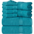 thumbnail image 1 of Utopia Towels Juego De Toallas Premium De 8 Piezas, 2 Toallas De Baño, 2 Manos Y 4 Paños De Lavado, 600 G/M², 100% Algodón Hilado En Anillos, Toallas Altamente Absorbentes Para Baño, Gimnasio, Hotel Y, 1 of 9