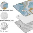 thumbnail image 5 of Blue Marble Gold Wave Pattern Bathroom Rugs Sets 3 Piece,Toilet Cover Set,Absorbent Non Slip Bathroom Mats Sets with U-Shaped Contour Rug Toilet Rug Set, 5 of 5