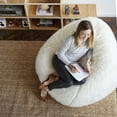thumbnail image 5 of Big Joe Teardrop Bean Bag Chair, Ivory Shag Fur, Soft Faux Fur, 3 feet Big, 5 of 6