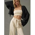 thumbnail image 4 of Sherrylily Summer Women Cropped Sweaters Kimonos Boho Lightweight Open Front Knit Cardigan, 4 of 6