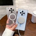 thumbnail image 3 of For Oppo Find X8 Pro 5G Magnetic Case Compatible with MagSafe Frosted PC Phone Cover with Camera Len, 3 of 5