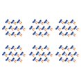 thumbnail image 1 of 60 Piezas De Tapones De Oídos Suaves De Silicona De Seguridad - Protectores Auditivos, Manguitos Con Cable - Reducción De Ruido Para El Trabajo En Casa Para Dormir Azul Naranja, 1 of 4