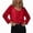 Red, variant on EDFBUYKRS Long Sleeve Shirts for Women Crewneck Sweatshirt Casual Pullover Ladies Tops and Blouses S