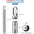 thumbnail image 3 of Keychain Pill Holder Small Titanium Pill Case Travel Pill Box Container Variable Lengths Portable Pill Organizer Metal Pill Case Bottle( Titanium XL.), 3 of 7