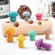 thumbnail image 2 of Juguetes de bloques de arcoíris de madera para bebés, juego de combinación cognitiva con forma de seta Montessori, juguetes educativos para niños y niñas, regalo de 0 ~ 12M, 2 of 4