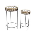 thumbnail image 2 of Sagebrook Home Set Of 2 26/23"H Plant Stands, Brown, Round, Metal, Global, 14"L X 14"W X 26"H, Solid, 2 of 3