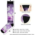 thumbnail image 3 of Coolnut High Elasticity Compression Socks, High Knee Socks Adult Universal Leisure Relieve Fatigue, Beautiful Lotus Flower Travel Daily with Running (1 Pair) Gift, 3 of 7