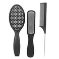 thumbnail image 2 of 3 Pcs Hair Brushes Set Detangling Brush 9 Row Professional Styling Brush Tail Comb for Women MenBlack Box, 2 of 5