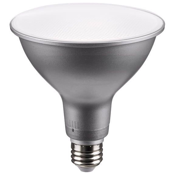 Satco 13.3W PAR38 LED Medium Base Silver Finish CCT Selectable 120V 60 Degree Beam Angle