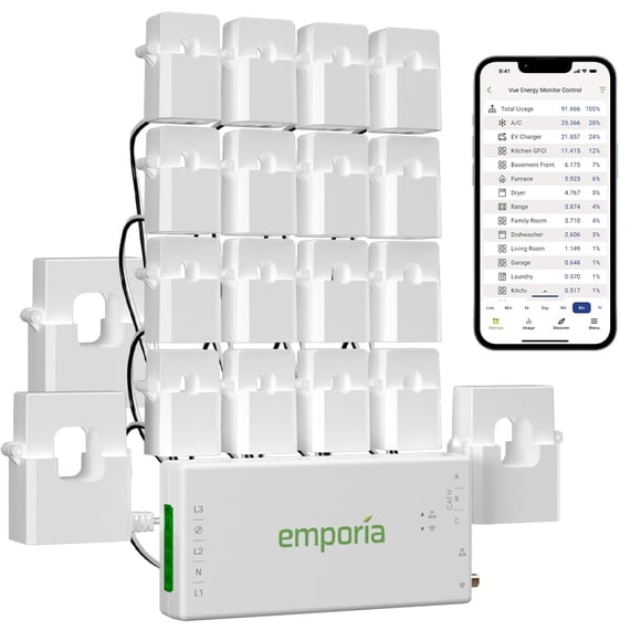 Monitor de energía Emporia Vue 3 Commercial Trifásico Smart