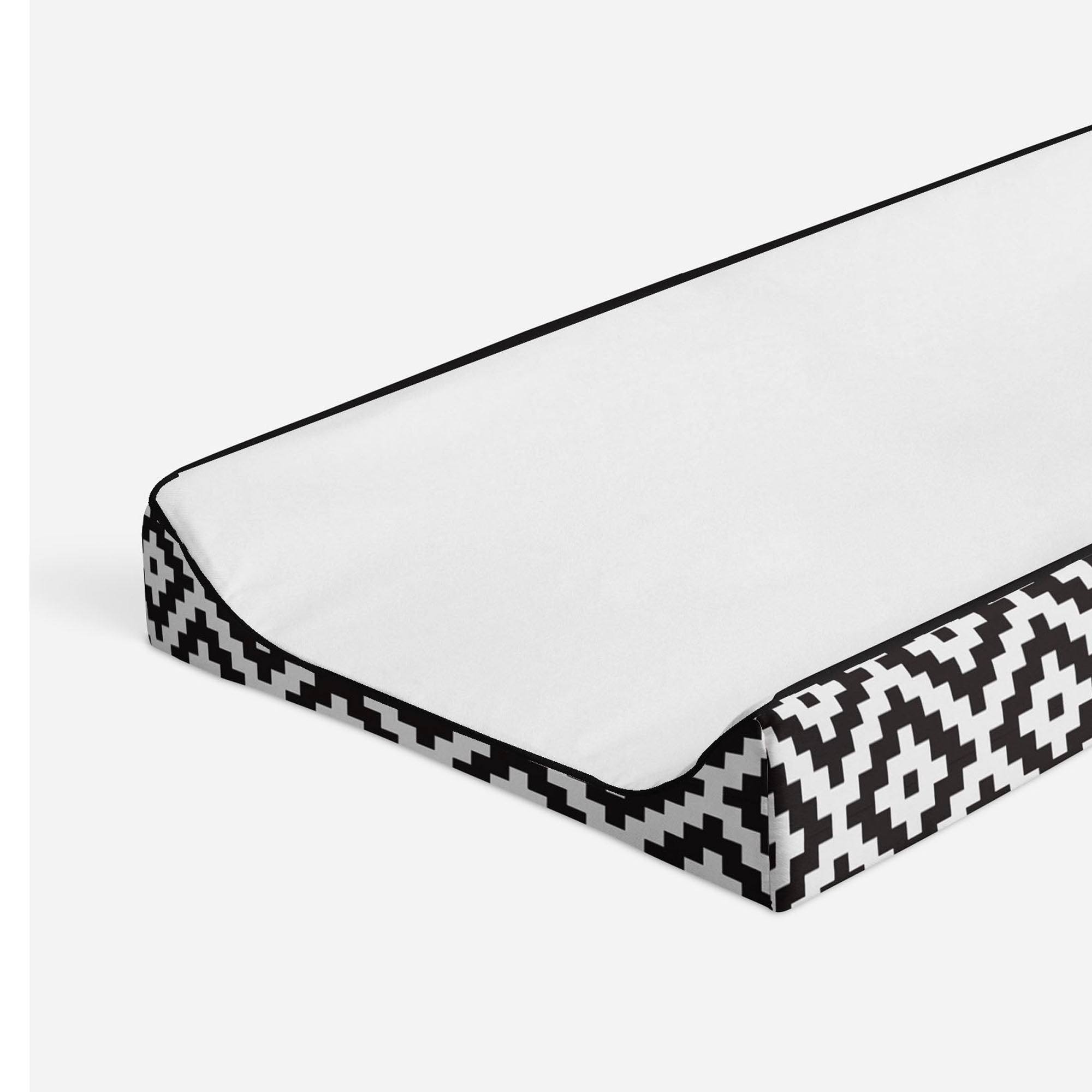 Bacati - Aztec Love Black Neutral Quilted Changing Pad Cover