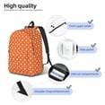 thumbnail image 5 of Daiia Orange And White Polka Dot Vintage Canvas Backpack for Men and Women ,Hiking Backpack,Travel Laptop Bag for School,Large Capacity Backpack-Small, 5 of 8