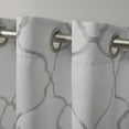 thumbnail image 2 of Exclusive Home Belmont Embroidered Room Darkening Blackout Grommet Top Curtain Panel Pair, 52"x96", Winter, 2 of 6