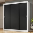 thumbnail image 2 of Ropero Closet Madesa Nobre 3 Puertas Corredizas Blanco/Negro, 2 of 5