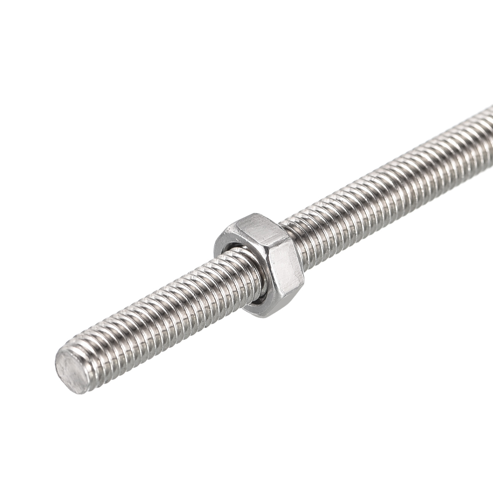 Uxcell 15Pack M12 x 250mm Fully Threaded Rod w 15Pack Hex Nuts, 1.75mm Pitch 304 Stainless Steel Right Hand Threaded Rod