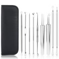 thumbnail image 1 of Kit de herramientas para quitar espinillas UUBAAR, 9 piezas, herramientas para quitar puntos negros con pinzas, 16 cabezales, herramientas profesionales de extracción para acné, granos, espinillas, ki, 1 of 5