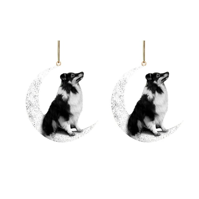 Liquidation & Promo, Dog Lover Christmas Ornament, Cute Dog Pendent, 2PC Set, Ceramic Material, for Xmas Tree, Home Decor, Gift Idea, Artistic Design, Family Collection Akmoler Up to 60% OFF