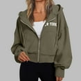 thumbnail image 2 of Veste en Molleton pour Femmes, Chandail à Capuche Confortable avec Manches Longues, Coupe Ample, 2 of 5