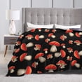 thumbnail image 4 of Wijzvio Red Mushroom Throw Blanket Soft Fuzzy Fleece Blanket For Couch Bed Living Room Decoration 40"X30", 4 of 9