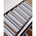 thumbnail image 3 of Blue and Stair Treads Non Slip for Steps White Stripes 7 Pcs Reusable Adhesive Stair Runner Mats for Dogs Elders Carpet Treads Rugs for Staircase 8x30 In, 3 of 7