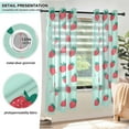 thumbnail image 3 of Yayeee Window Curtains Set of 2 for Living Room Light Filtering 63"x52", Green Strawberry, 3 of 7