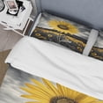 thumbnail image 4 of Designart "Yellow Brown Sunflower landscape Emergent Sunflower II" Floral & Botanical Bedding Covert Set - Sunflowers Yellow Floral Bed Set With 2 Shams, 4 of 6
