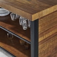 thumbnail image 5 of Steve Silver 3 Pcs Wood Bar Set with 2 Stools and Counter, Black/Chestnut, 5 of 10