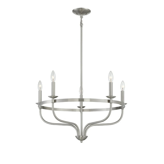 Trade Winds Lighting 5-Light Chandelier In Brushed Nickel