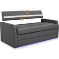 thumbnail image 3 of Qualitex De Leon PS Pull-Out Sleeper Sofa - 68" Wide - Charcoal Ultimate Leather, 3 of 9
