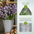thumbnail image 4 of VIVOSUN Vintage Style Hanging Wall Planter Decor, Lightweight Metal with Galvanized Finish, for Faux Plants or Dry Flowers, Set of 2, 4 of 7