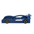 thumbnail image 5 of Harper & Bright Designs Wooden Race Car Bed, Twin Size Cute Car Shaped Platform Bed with Wheels for Boys and Girls, Blue, 5 of 7