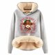 thumbnail image 1 of WILLBEST Sudadera de Mujer con Capucha y Estampado de Vaca Navideña XX-Grande, 1 of 4