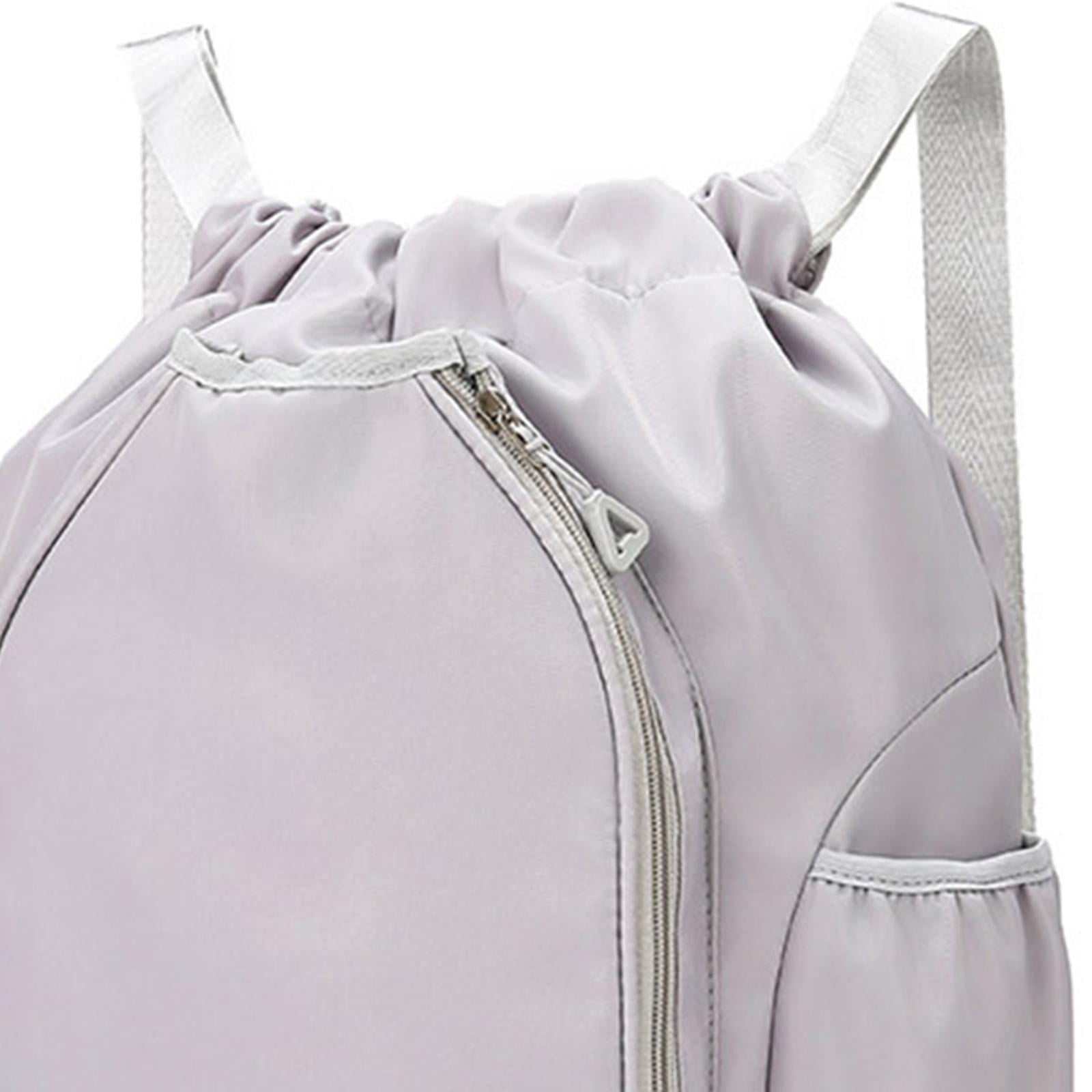 QccHieUs Tennis Backpack Badminton Racket Bag Drawstring Handbag Shoulder Bag for Outdoor Grey