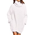 thumbnail image 1 of LAICAIW Robe Chandail Longue Ample à Col Roulé Oversize pour Femmes, 1 of 7