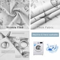 thumbnail image 4 of Grey Coastal Blackout Curtains for Bedroom/Living Room, Thermal Insulated Kitchen Curtains, Summer Eucalyptus Leaves Beach Ocean Starfish Nautical Grommet Darkening Window Treatment Drapes 42"x63"x2, 4 of 8