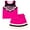 Hot pink / black, variant on Hello Kitty Scuba Cheerleader Tank Top and Pleated Skirt Toddler to Big Kid
