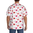 thumbnail image 3 of Pofeuu Red Lips 1 Print Mens Casual Short Sleeve Shirts Beach Summer Spread Collar Pocket Tops Men's Casual Short-sleeved Shirt-XX-Large, 3 of 5